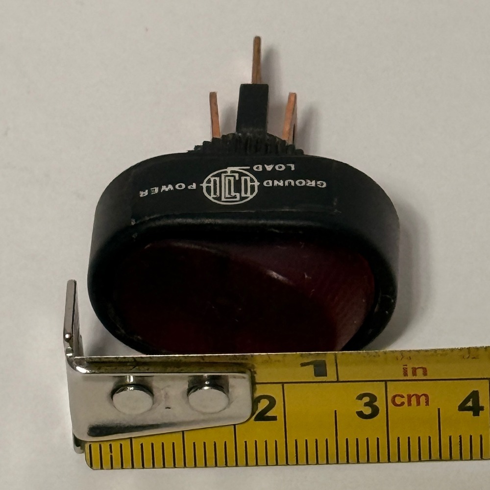 Carling 9940 Wired Rite Systems Rocker Switch Black Red Lighted *Untested - Picture 2 of 7